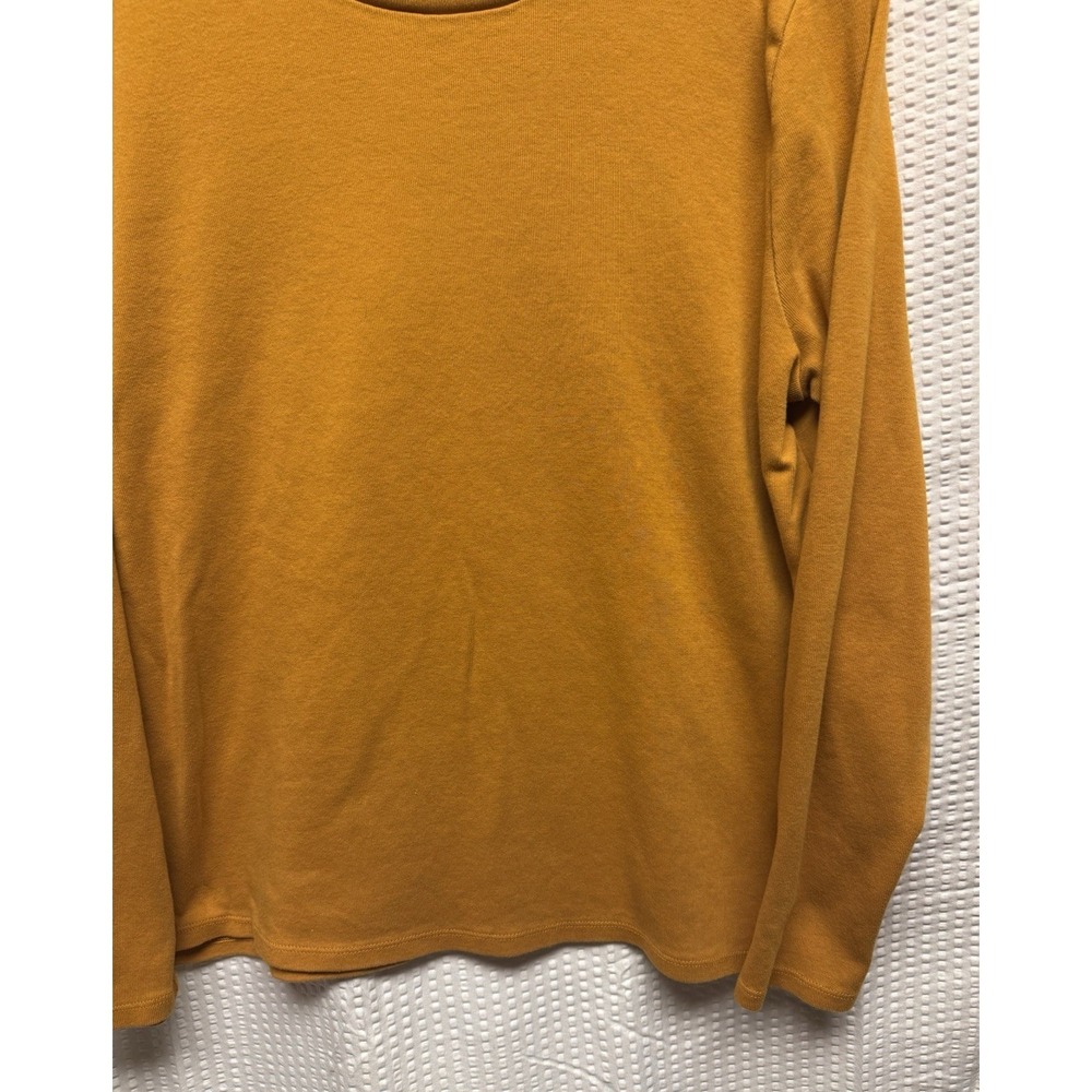 Rafaella Women's XL Mustard Long Sleeve Lightweight Sweater Button Embellished - Picture 3 of 11